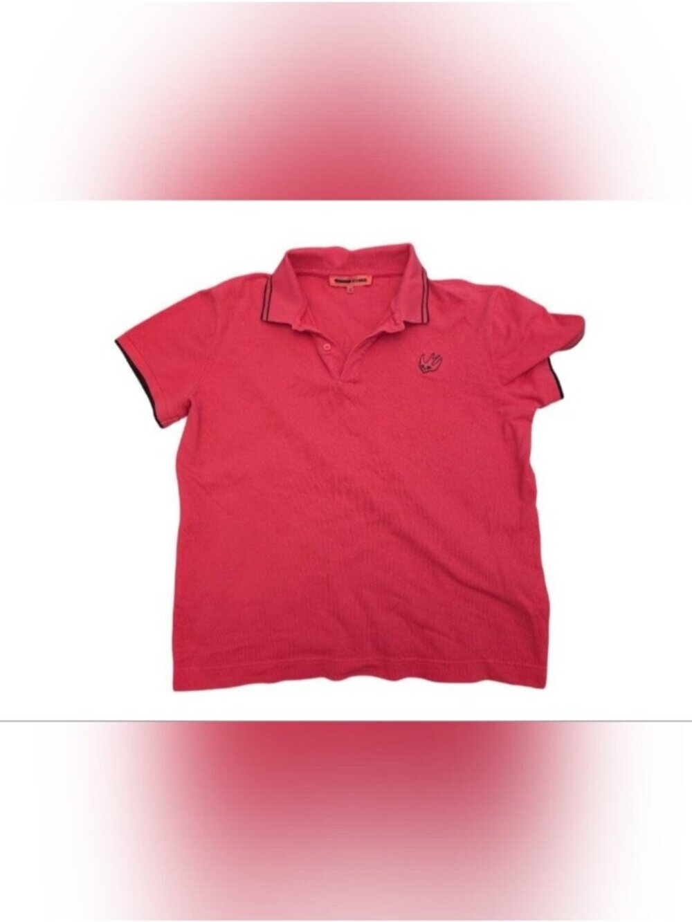 MCQ By Alexander McQueen Hot Pink Polo Shirt in Large